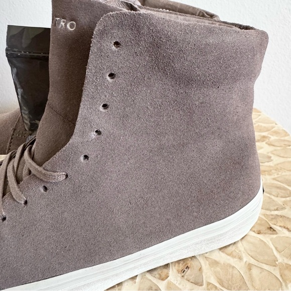NWT Cu4tro Men's Norris Taupe Suede Leather High-Top Sneakers size 7.5 - Picture 10 of 13